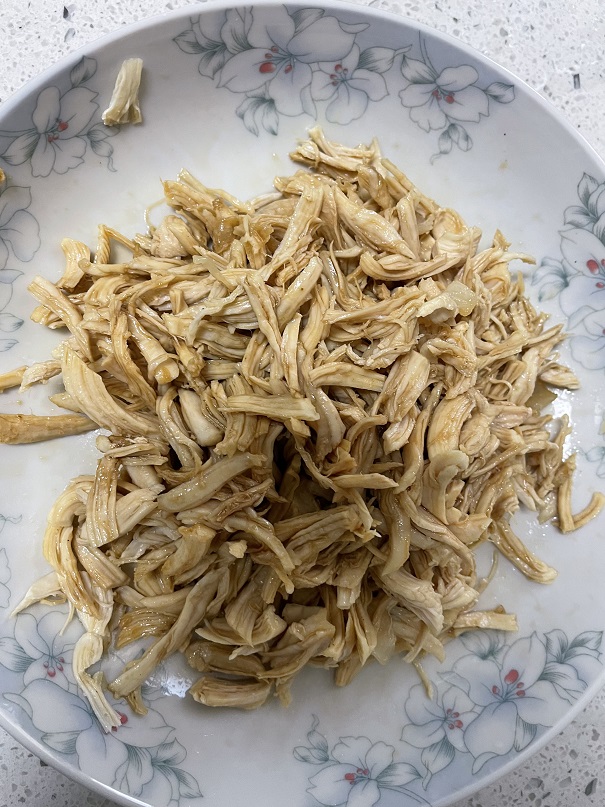 Finished Cold-Shredded Chicken Salad