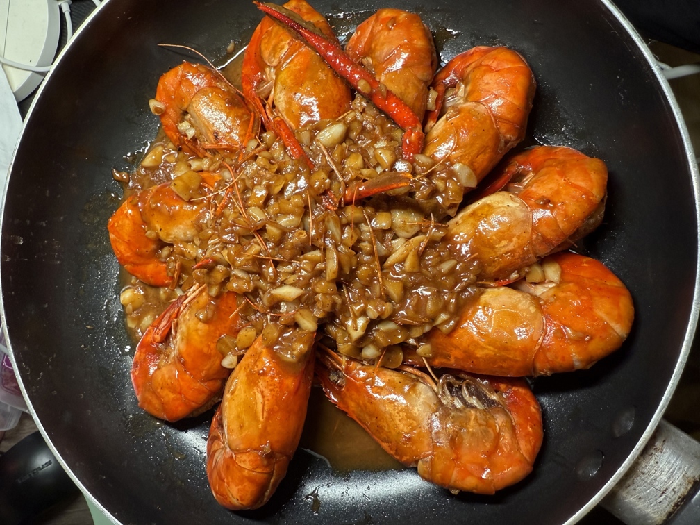 Finished Wasabi Giant River Prawn