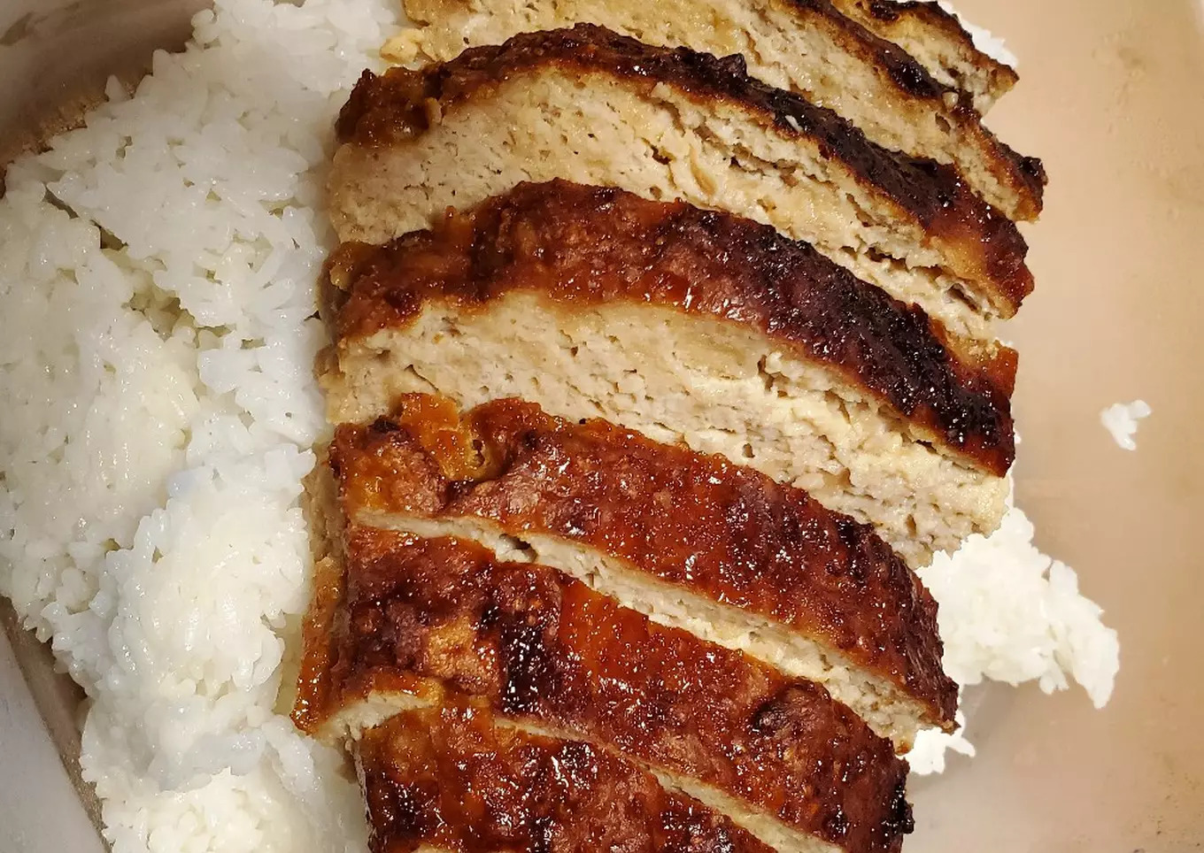 Finished Air Fryer Teriyaki Chicken Rice Bowl