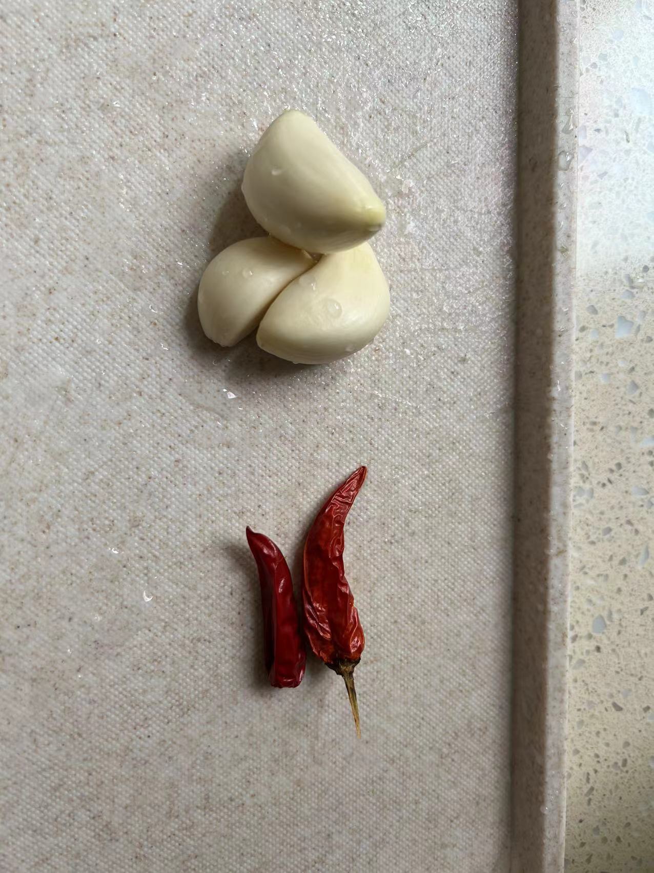 Garlic Cloves and Dried Chili Peppers